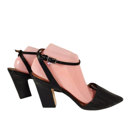 Franco Sarto Black Ankle Strap Pump 8 M Starla w/Box - Picture 4 of 7